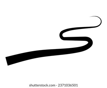 Subrayar el fondo blanco del arte vectorial de la silueta