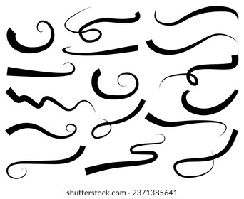 Underline silhouette vector art white background