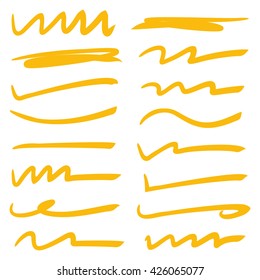 Underline Stroke Set, Hand Lettering Underlines, Brush Line Set