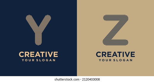 Underlined letters Y and Z logo