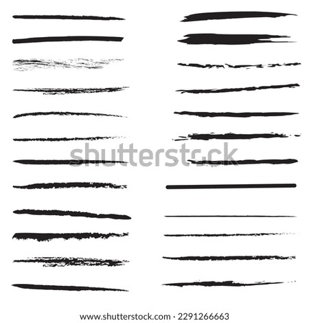 Underlines 
set of underlines stroke brush hand made 