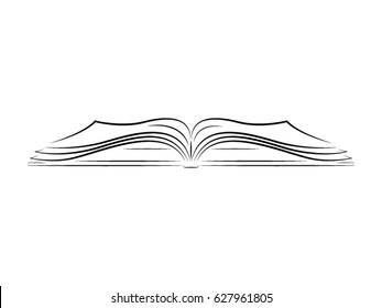 Underlining Book Drawing, Vector