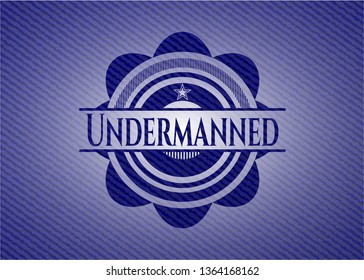 Undermanned badge with jean texture