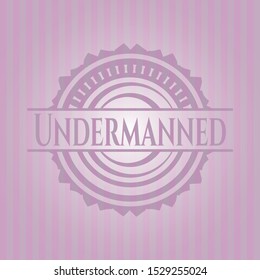 Undermanned pink emblem. Retro. Vector Illustration. Detailed.