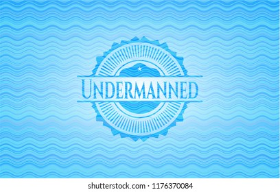 Undermanned water wave representation badge.