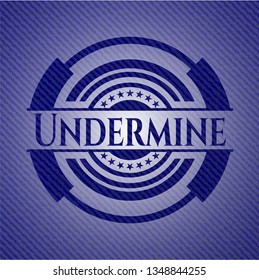 Undermine badge with denim texture