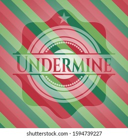 Undermine christmas badge background. Vector Illustration. Detailed.