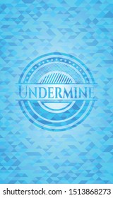 Undermine light blue mosaic emblem