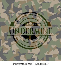 Undermine on camouflage pattern