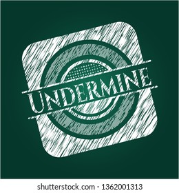 Undermine on chalkboard