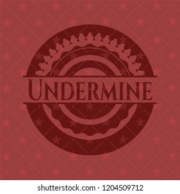 Undermine retro red emblem