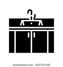 undermount sink glyph icon vector. undermount sink sign. isolated symbol illustration