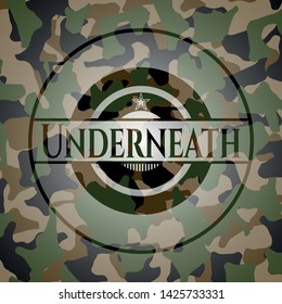 Underneath on camouflage texture. Vector Illustration. Detailed.