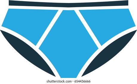 Underpants Colorful Icon Symbol. Premium Quality Isolated Panties Element In Trendy Style.