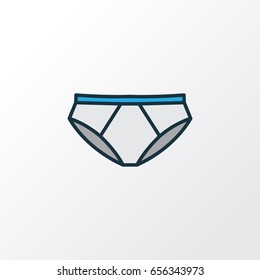 Underpants Colorful Outline Symbol. Premium Quality Isolated Panties Element In Trendy Style.