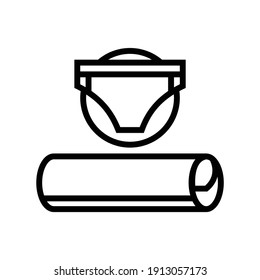 vector de icono de la línea de tela de calzoncillos. signo de tela de calzoncillos. símbolo de contorno aislado ilustración negra
