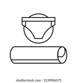 underpants fabric line icon vector. underpants fabric sign. isolated contour symbol black illustration