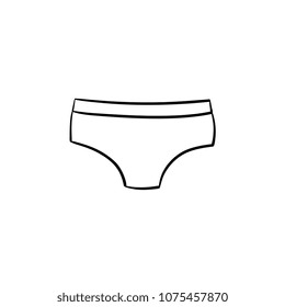 Underpants hand drawn outline doodle icon. Male underwear - underpants vector sketch illustration for print, web, mobile and infographics isolated on white background.