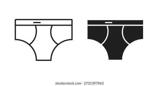 Conjunto de conceito de ícone de cueca. Coleção de ícones simples