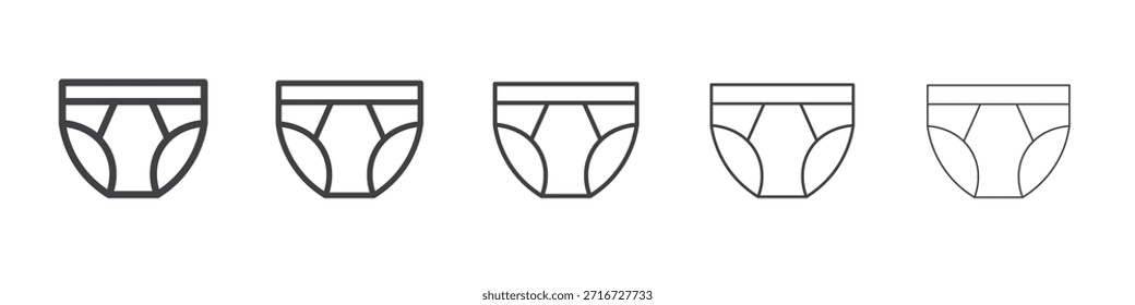 Diseño de ícono de calzoncillos, logotipo, App, UI. Ilustración vectorial, EPS
