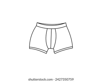 underpants icon. underpants design. Male underwear types flat thin line vector icons set. Men briefs fashion styles linear collection. Classic boxers, trunks, bikini, strings, thong. white background. svg