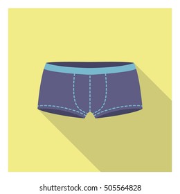 Underpants icon in flat style isolated on white background. Clothes symbol vector illustration.