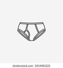 Unterhosen-Symbol einzeln auf weißem Hintergrund