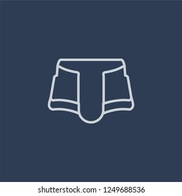 Underpants icon. Underpants linear design concept from Clothes collection. Simple element vector illustration on dark blue background.