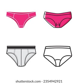 underpants icon logo vector design template