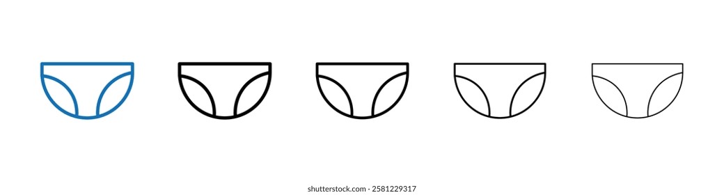 underpants icon Outline vector logo for web ui
