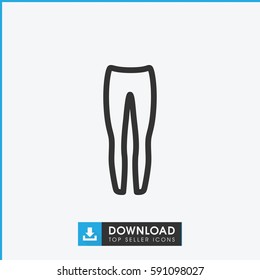 underpants icon. Simple outline underpants vector icon. On white background.
