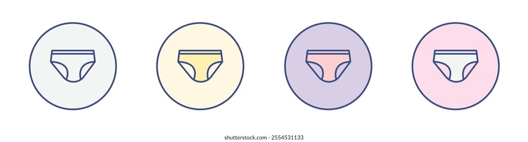 underpants icon Thin line flat illustration