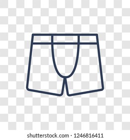 Underpants icon. Trendy linear Underpants logo concept on transparent background from Clothes collection
