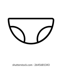 Underpants icon. icon vector icon. black line vector. set icon