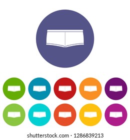 Underpants icons color set vector for any web design on white background