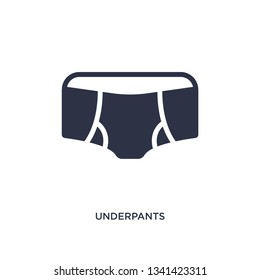 underpants isolated icon. Simple element illustration from clothes concept. underpants editable logo symbol design on white background. Can be use for web and mobile.