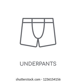 Underpants linear icon. Modern outline Underpants logo concept on white background from Clothes collection. Suitable for use on web apps, mobile apps and print media.
