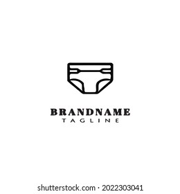 diseño de icono del logotipo del calzoncillos