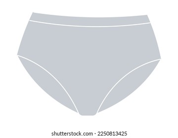 Underpants for men or women, isolated classic or basic panties. Soft cotton fabric and natural material. Clothes for males. Piece of clothing, fashion and design collection. Vector in flat style