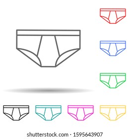 underpants multi color style icon. Simple thin line, outline vector of clothes icons for ui and ux, website or mobile application