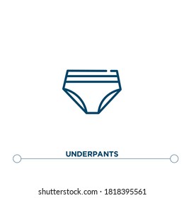 Unterhose, Vektorsymbol. einfache Elementgrafik. Unterhosen Umriss Symbol aus bearbeitbarem Kleidungskonzept. kann für Web und mobile
