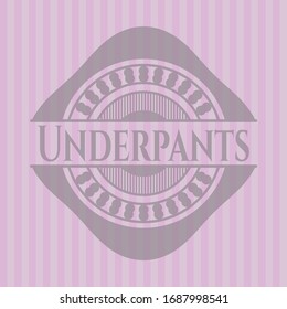 Underpants pink emblem. Retro. Vector Illustration. Detailed.