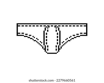 Cajones de 8 bits para los píxeles de los calzoncillos. Ilustración del vector