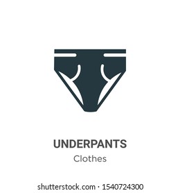 Underpants vector icon on white background. Flat vector underpants icon symbol sign from modern clothes collection for mobile concept and web apps design.