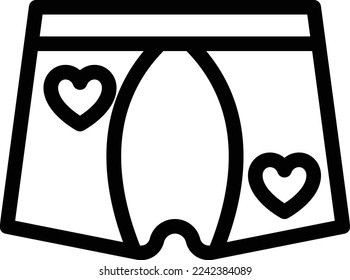 underpants Vector illustration on a transparent background. Premium quality symmbols. Thin line vector icons for concept and graphic design. 
