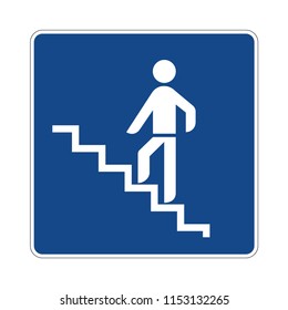 Underpass blue sign