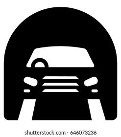 Underpass Glyph Vector Icon