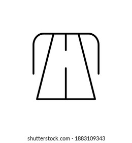 underpass icon  in flat black line style, isolated on white background