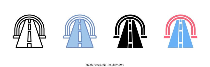 Coleção de vários estilos da folha de ícones de sublinhado