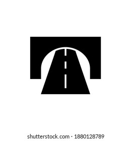 underpass icon  in solid black flat shape glyph icon, isolated on white background